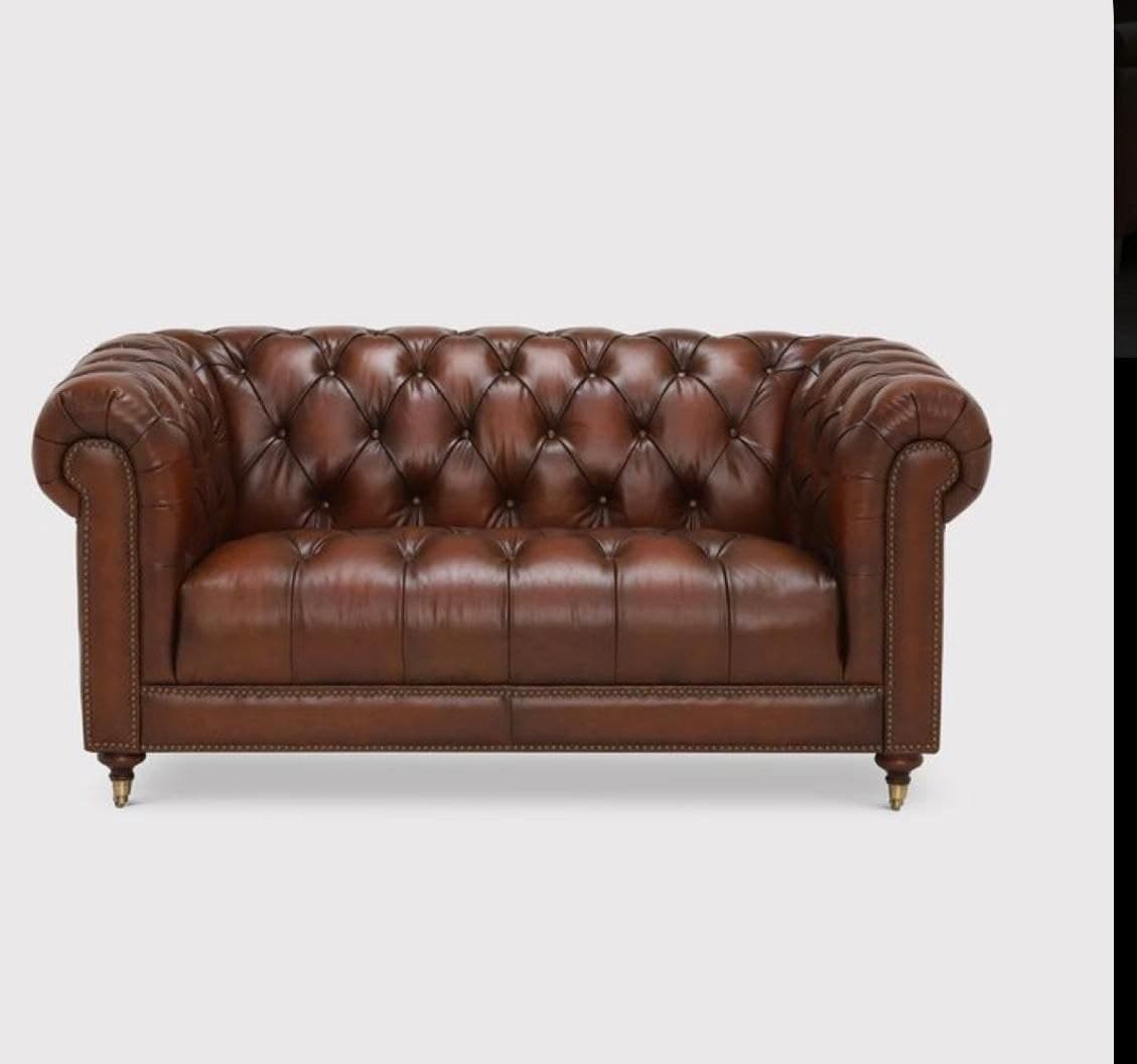 Kensington Chesterfield Sofa in Cognac Saddle