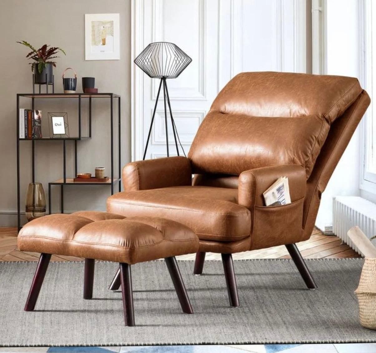 Scandinavian Solid Wood Frame Armchair