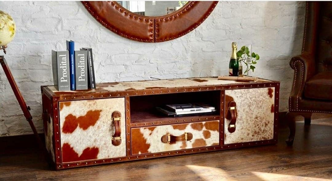 Pure Crocodile leather TV Unit