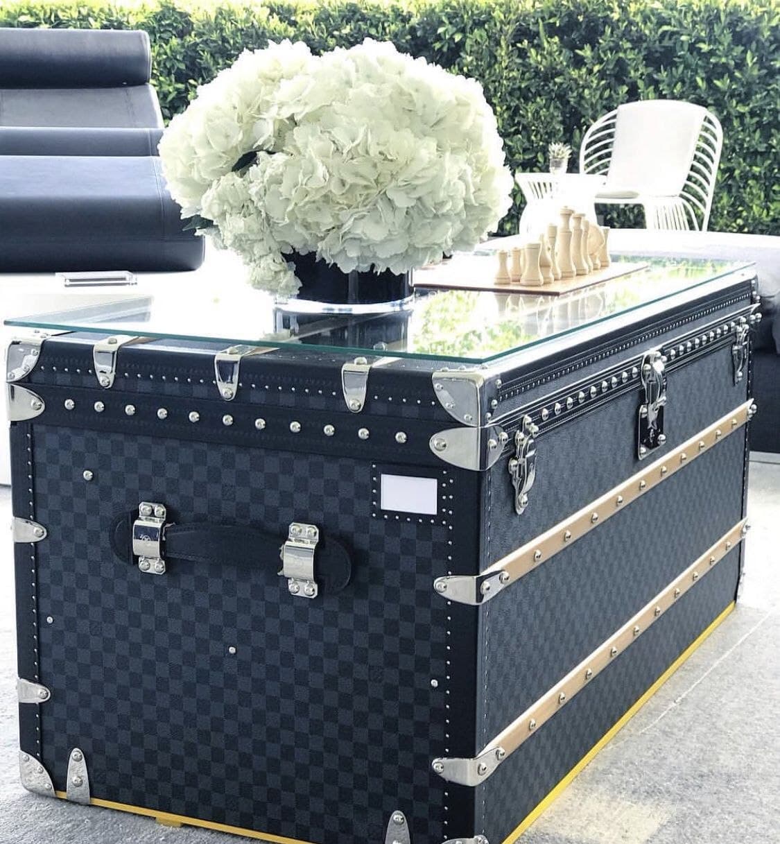 Savannah Cowhide & Leather Trunk view