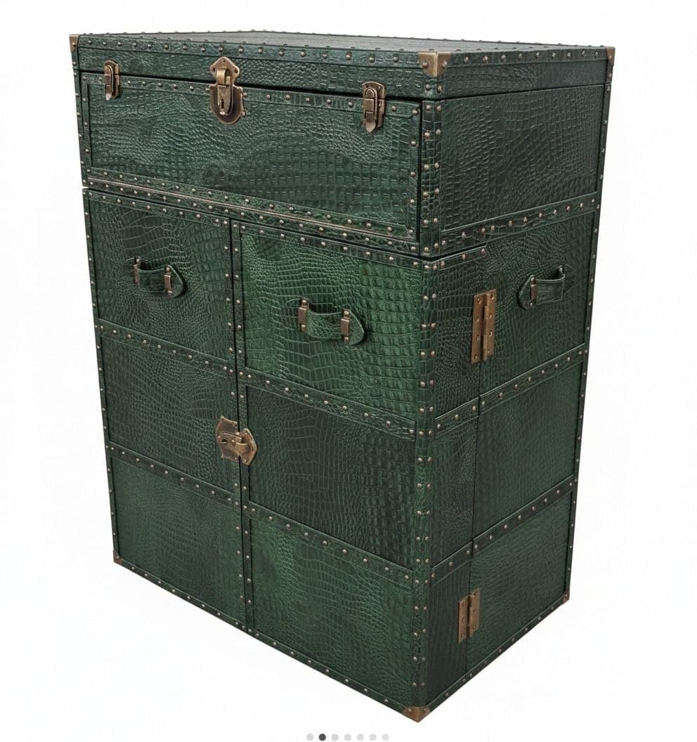 Pure Leather Bar Cabinet