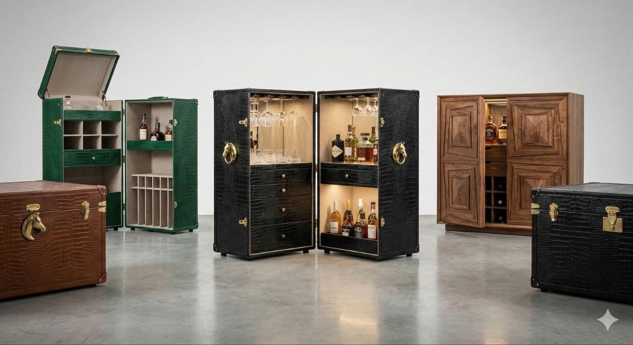Artisan Natural Oak Armoire Bar Suite